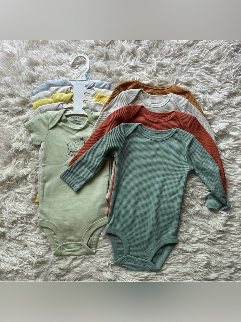 Carter’s Baby Bodysuits 6M NWT 9-Piece Bundle Long & Short Sleeve